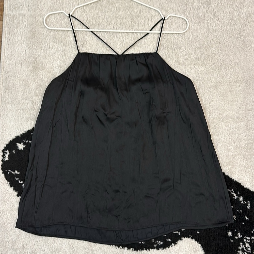 Mod Ref All Row Satin Cami Top Racer Back Blouse - image 7